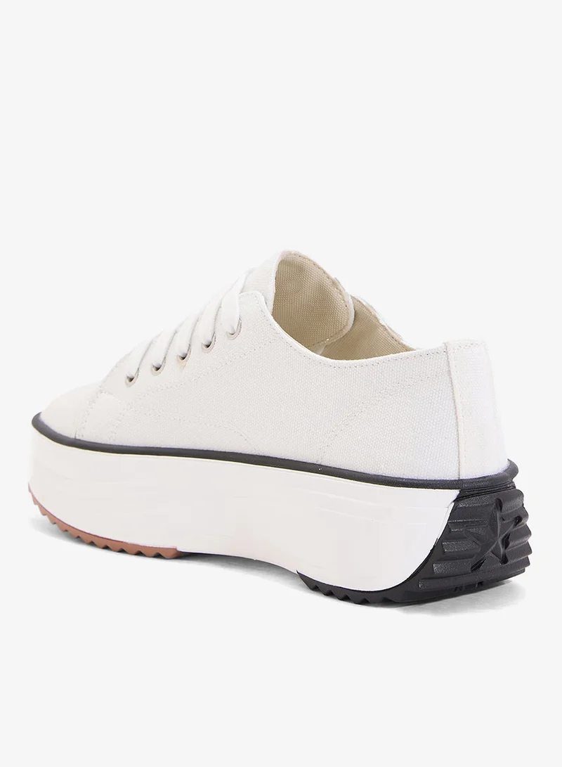 Ginger Canvas Lace Up Platform Sneaker