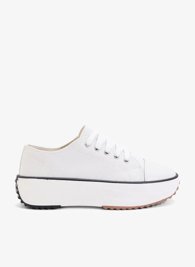 Ginger Canvas Lace Up Platform Sneaker