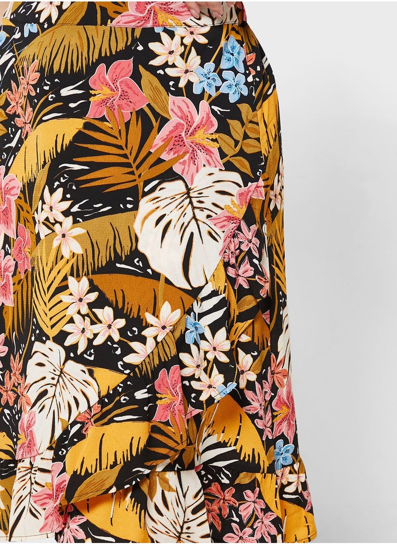 Only Carmakoma - High Waist Printed Skirt - Image 1