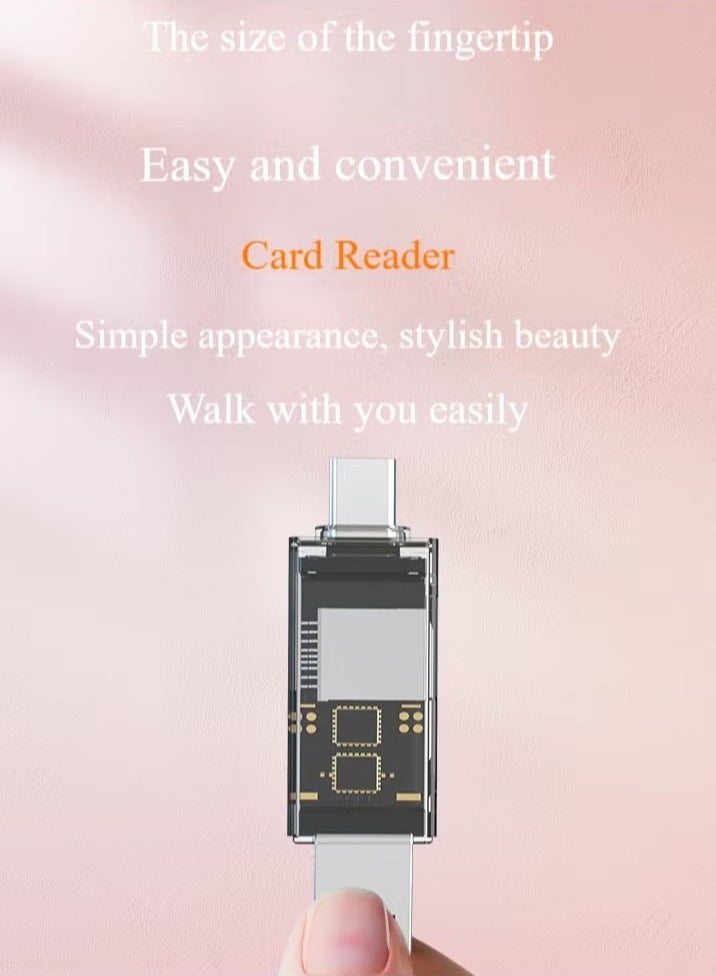 كوكونات قارئ بطاقة SD قارئ بطاقة USB3.0 متصل بمحول بطاقة SD كابل قارئ بطاقة TF قارئ بطاقة قرص U قارئ بطاقة ثنائي في واحد محمول مصغر - Image 1