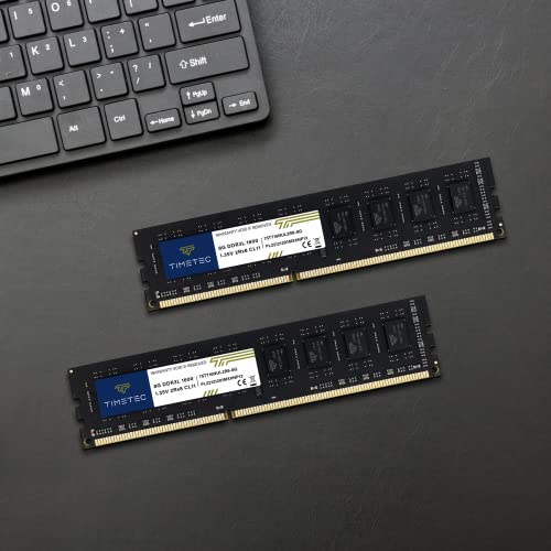 Timetec تيمتيك 64GB كيت (8x8GB) DDR3L / DDR3 1600MHz (DDR3L-1600) PC3L-12800 / PC3-12800 غير ECC غير مخبأ 1.35V/1.5V CL11 2Rx8 ثنائي الرتبة 240 دبوس UDIMM لذاكرة الكمبيوتر المكتبي (SDRAM) وحدة ترقية - Image 5