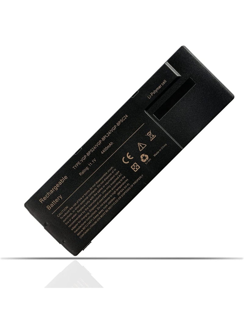 11.1V 4400mAh/6-Cell VGP-BPS24 VGP-BPL24 Battery Compatible for Sony VAIO PCG-41211M PCG-41212M PCG-41213M PCG-41214M PCG-41217L Series BPS24 - Image 1