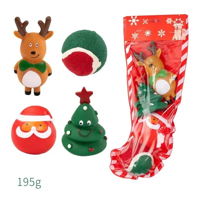 Y&D Juicepet  Multi-Pack Christmas Dog Chew Toy Pet Accessories Durable Vinyl TPR Rope; Dog Gift Set for the Holiday Season - Image 5