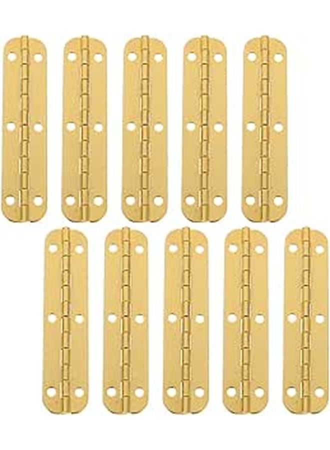 65mm Small Folding Piano Hinges 10pcs 180 Degree Steel Hinges for Wooden Box Jewelry Chest DIY Craft - Image 1