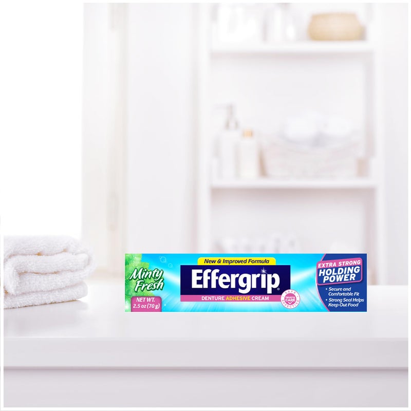 Effergrip Effergrip Denture Adhesive Cream, Extra Strong Holding Power, 2.5 oz - Image 5