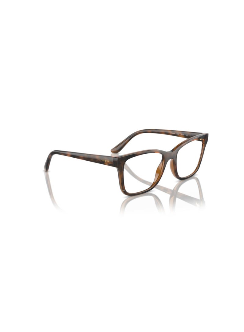 Vogue Vogue Woman Rectangular  Eyeglasses- Vo 5556 - Lense Size:51Mm - Top Dark Havana/Light Brown  - Image 4
