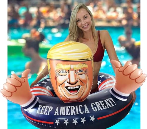 NinoStar MAKE SUMMER Time GREAT AGAIN with Donald Trump American Pool Float TrumpFloat - Image 5