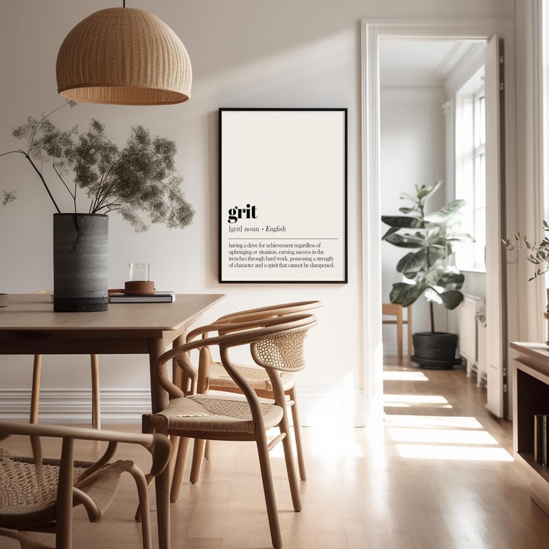Poster Master Definition of Grit Print - Typography Poster - Dictionary Art - Minimal Gift for Men, Women & Colleague - Funny Decor for Office, Workplace or Dorm - 8x10 UNFRAMED Wall Art - Image 5