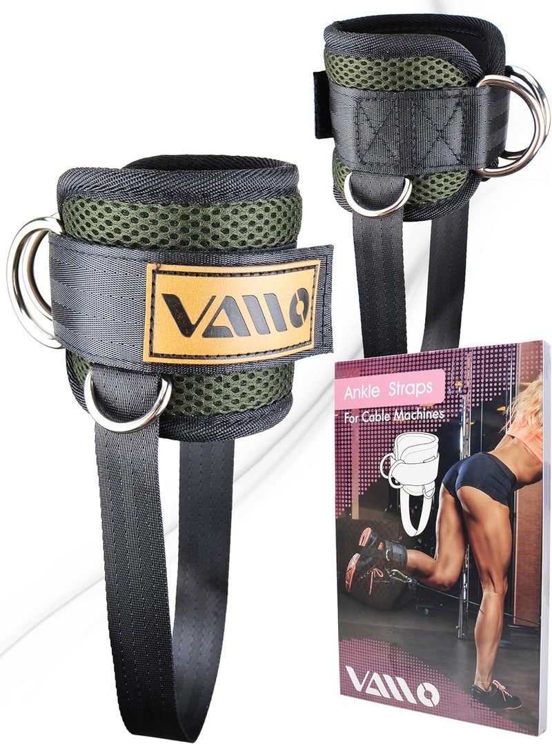 VAIIO Ankle Straps for Cable Machines,Adjustable Comfort fit Neoprene, Reinforce Double D-Ring - Premium Ankle Cuffs to Improve Abdominal Muscles, Lift The Butts, Tone The Legs for Men & Women - Image 1