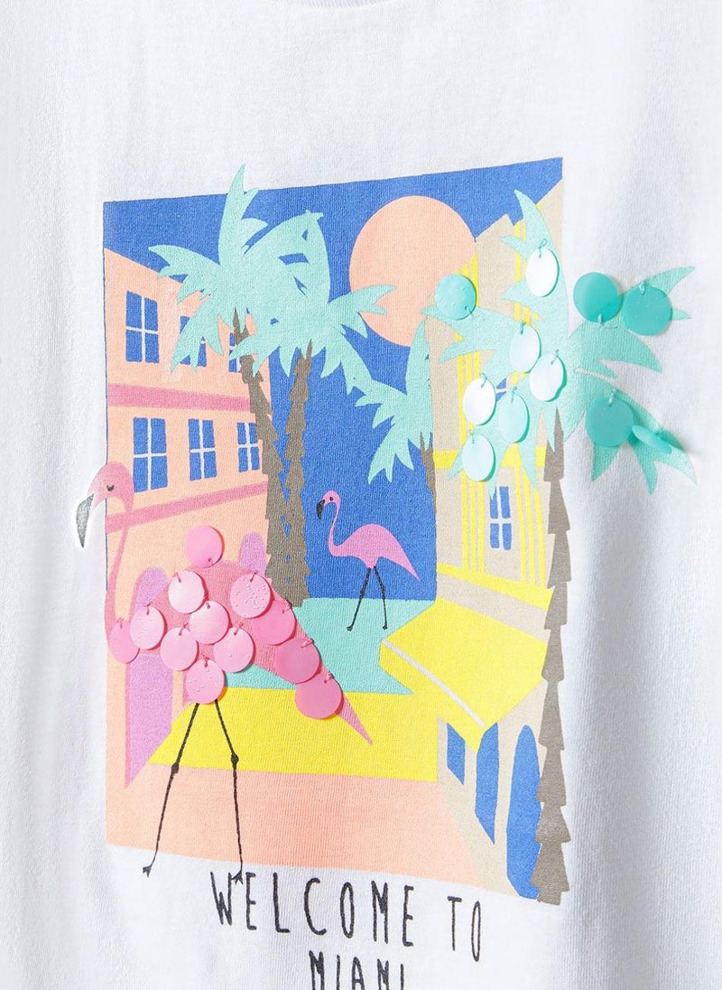 مينوتي تيشيرت بناتي صيفي بأكمام قصيرة - Image 4