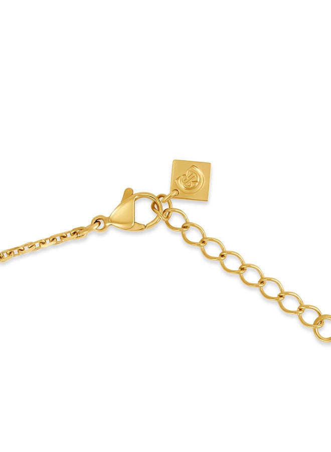 شيروتي 1881 عقد إيزادورا ذهبي دائري بتصميم فتحة حرف سي للنساء - Image 3