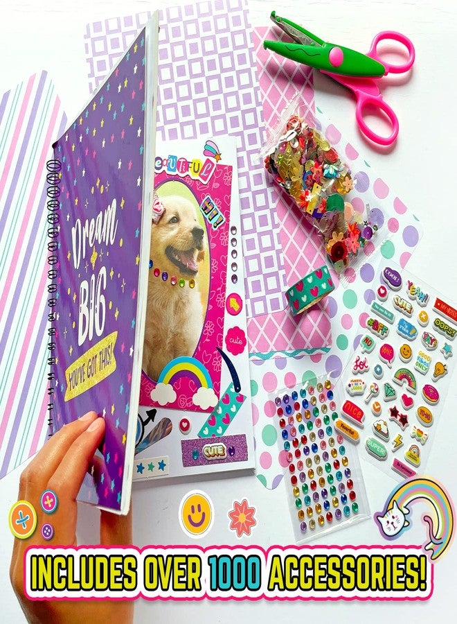 GirlZone Ultimate Collage Scrapbook Kit, Includes Scrapbook Stickers and Fun Scrapbook Accessories to Make an Amazing 40-Page Photo Album Scrapbook, Perfect for Valentine and Easter Gifts - Image 3