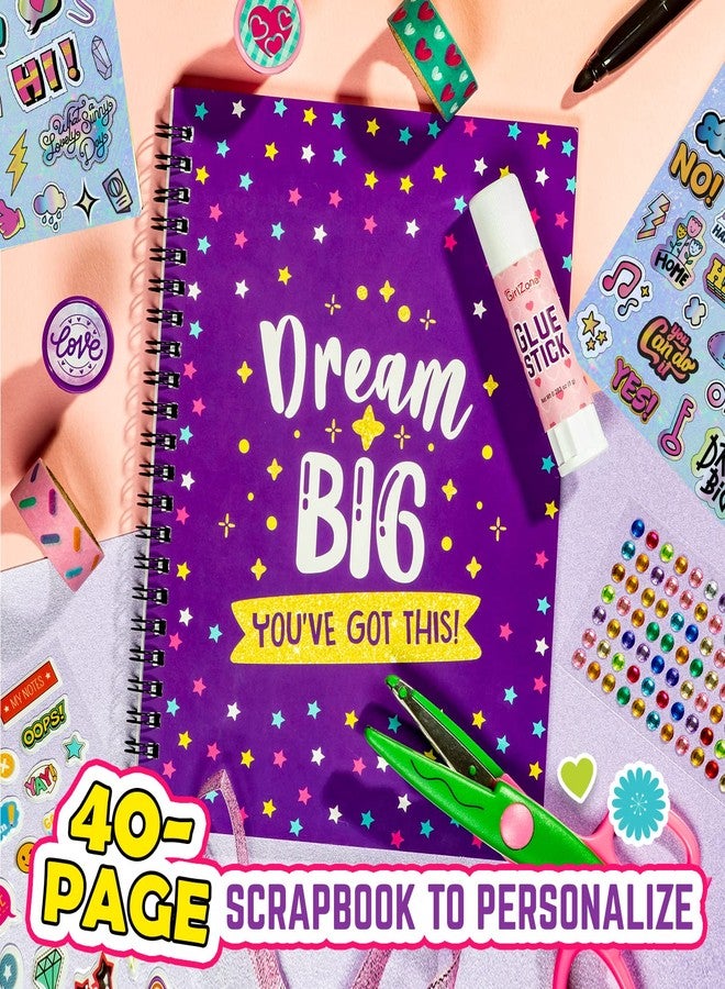 GirlZone Ultimate Collage Scrapbook Kit, Includes Scrapbook Stickers and Fun Scrapbook Accessories to Make an Amazing 40-Page Photo Album Scrapbook, Perfect for Valentine and Easter Gifts - Image 2