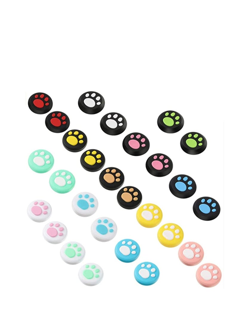 Captaintech Silicone Thumb Grip Caps Replacement Cute Cat Claw Design Thumb Grip Analog Stick Caps Joystick Cap Soft Silicone Cover Compatible for Switch, Switch Lite and Joy-Con Controller (28 Pieces)  - Image 1