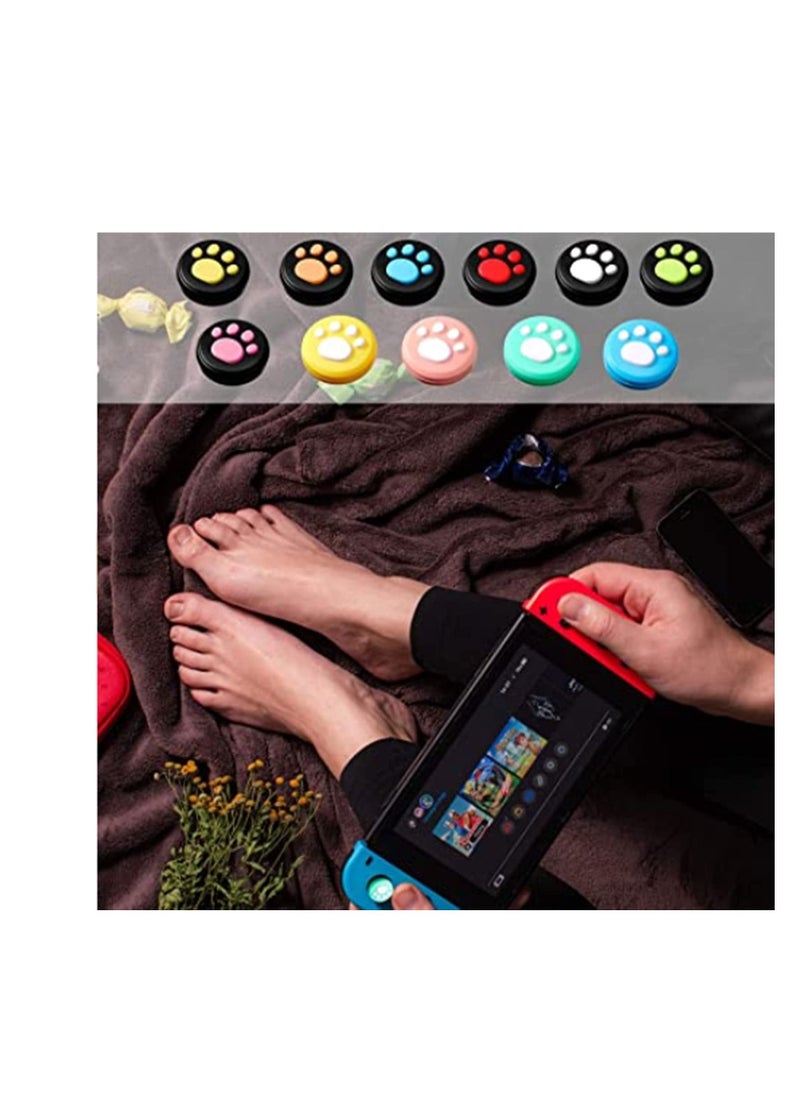 Captaintech Silicone Thumb Grip Caps Replacement Cute Cat Claw Design Thumb Grip Analog Stick Caps Joystick Cap Soft Silicone Cover Compatible for Switch, Switch Lite and Joy-Con Controller (28 Pieces)  - Image 4