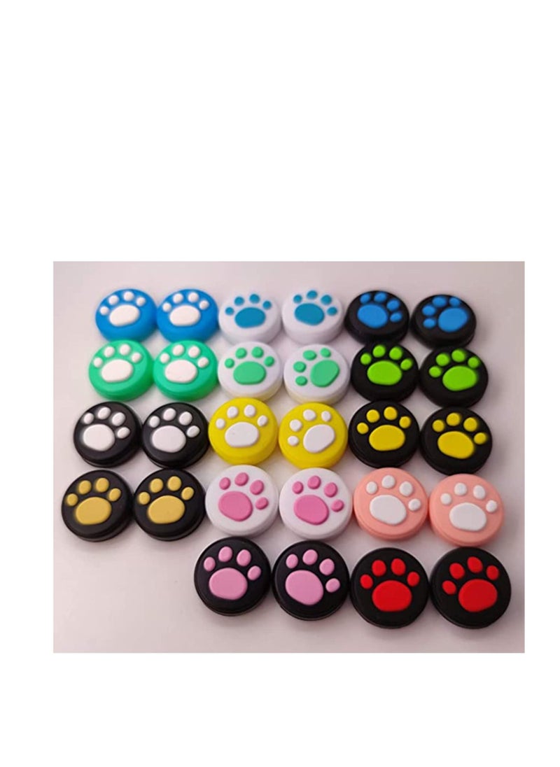 Captaintech Silicone Thumb Grip Caps Replacement Cute Cat Claw Design Thumb Grip Analog Stick Caps Joystick Cap Soft Silicone Cover Compatible for Switch, Switch Lite and Joy-Con Controller (28 Pieces)  - Image 2