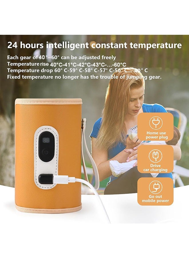 Muyixin Portable Bottle Warmer for Travel, Fast Heating - Travel Bottle Warmer with LCD Display & 23 Speed Temperature Adjustment (Bottle not Included)  - Image 2
