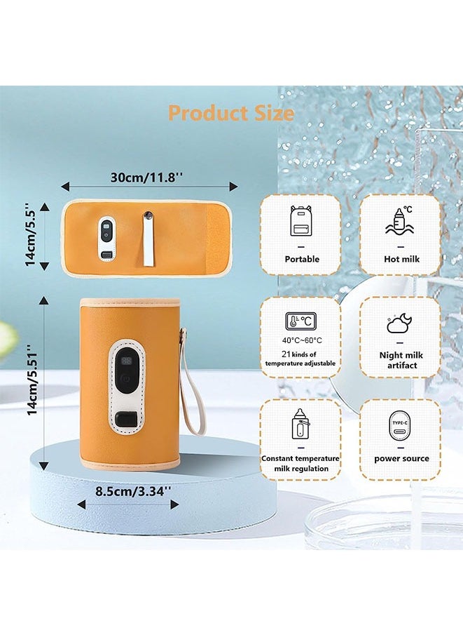 Muyixin Portable Bottle Warmer for Travel, Fast Heating - Travel Bottle Warmer with LCD Display & 23 Speed Temperature Adjustment (Bottle not Included)  - Image 3