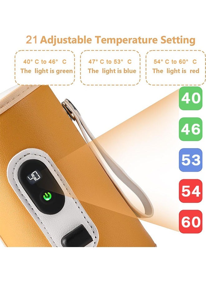 Muyixin Portable Bottle Warmer for Travel, Fast Heating - Travel Bottle Warmer with LCD Display & 23 Speed Temperature Adjustment (Bottle not Included)  - Image 4
