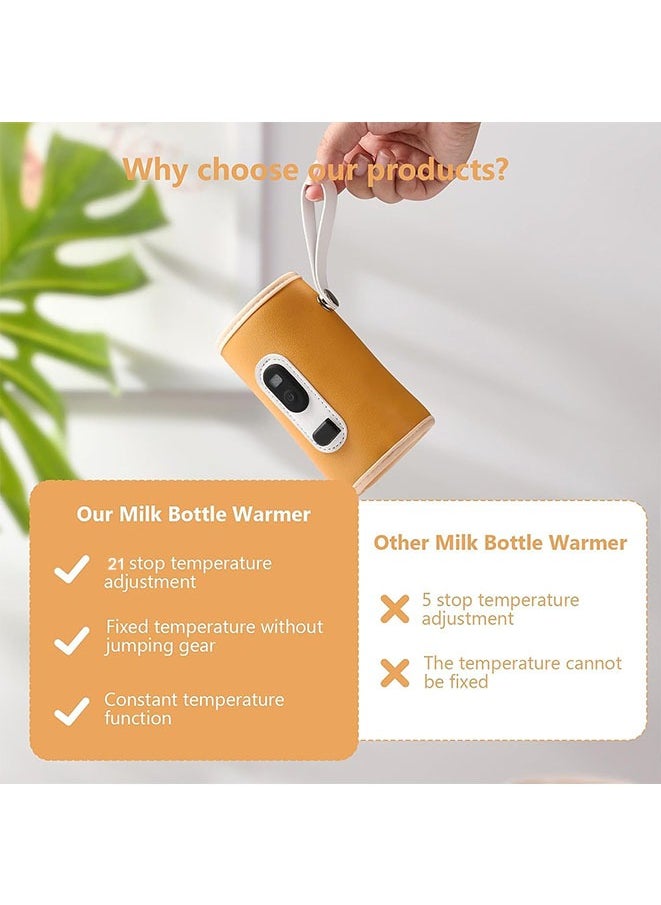 Muyixin - Portable Bottle Warmer for Travel, Fast Heating - Travel Bottle Warmer with LCD Display & 23 Speed Temperature Adjustment (Bottle not Included) - Image 1