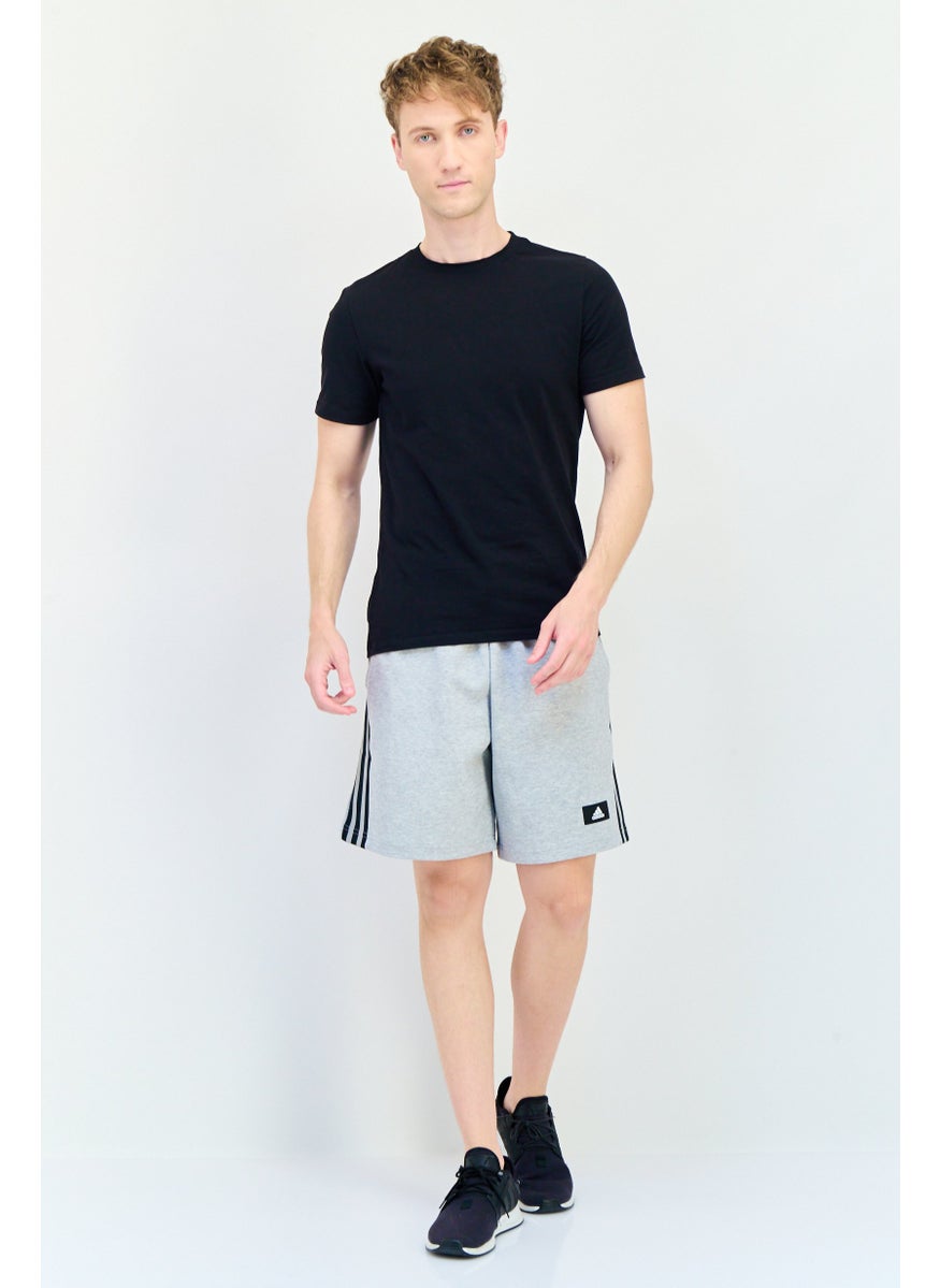 Adidas Men Slim Fit Training Short, Grey  - Image 4