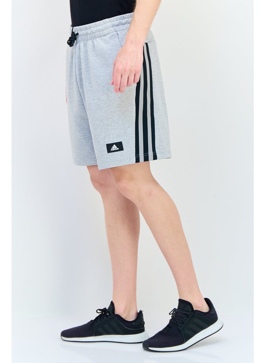 Adidas Men Slim Fit Training Short, Grey  - Image 2