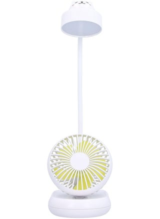 2-in-1 Desk Lamp & USB Rechargeable Fan – Adjustable LED Light with Cooling Fan for Home, Office, or Study, White - pzsku/Z507A38F064D95444DAAFZ/45/1749576418/72ad6422-b88f-4024-b6b2-15606251fb12