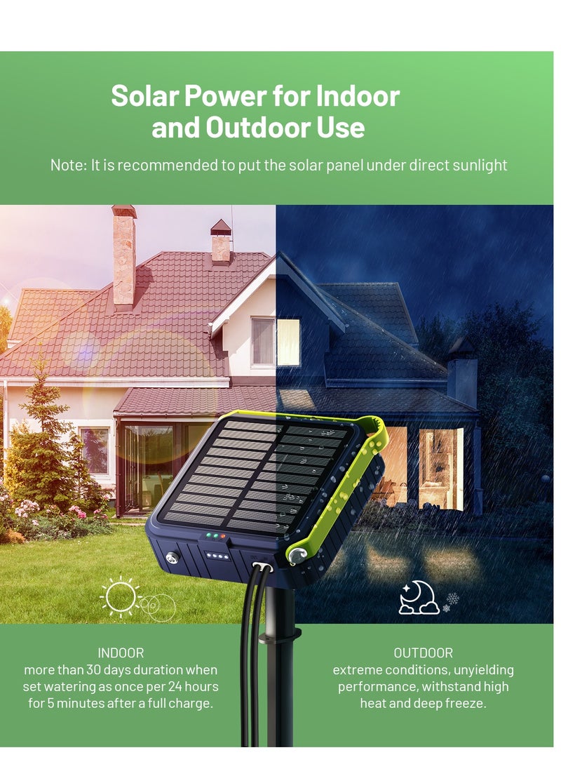 Generic Solar Automatic Drip Irrigation System, Harness Sunshine or External Power for Indoor and Outdoor Use, Rain or Shine! Anti-Siphoning, Supports Up to 15 Potted Plants  - Image 3