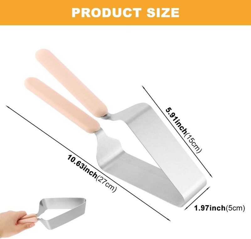 Restynic Cake Cutter, Stainless Steel Cake Knife and Server, Double Handle Design, Adjustable Cake Slicer for Wedding - Image 4