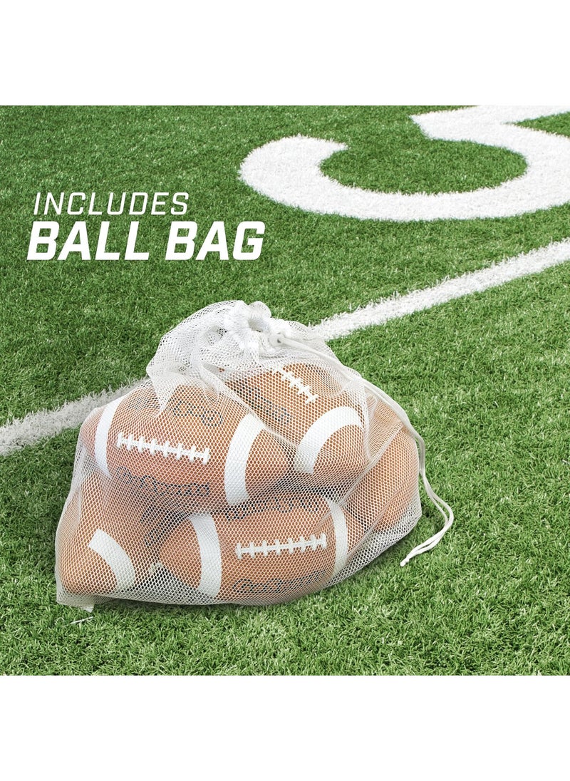 GoSports GoSports Rubber Footballs  6 Pack of Youth Size Balls with Pump  Carrying Bag  - Image 3