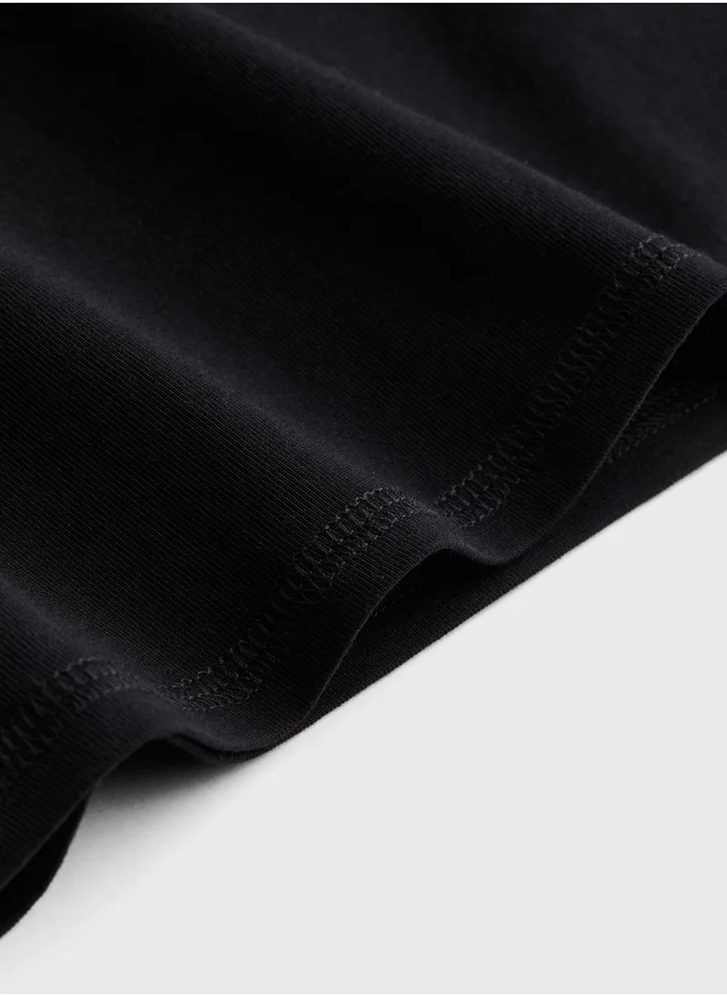 اتش اند ام Crew Neck Crop T-Shirt