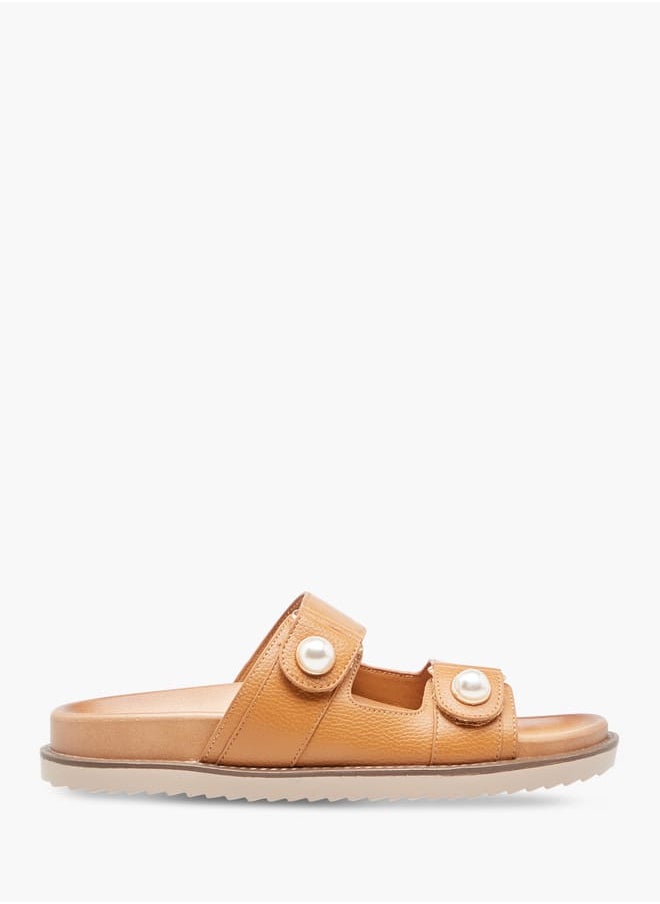 Celeste Womens Textured Slip-On Sandals  - Image 1