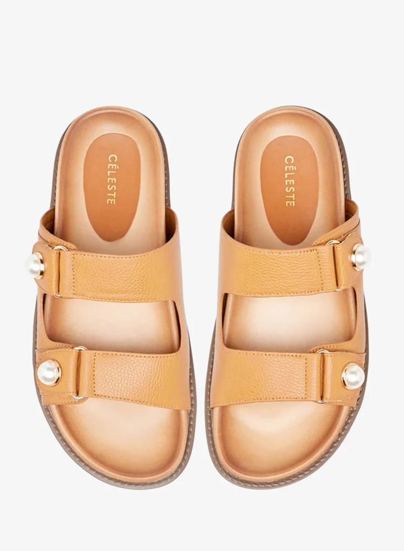 سيليست صنادل نسائية سهلة الارتداء بنقوش