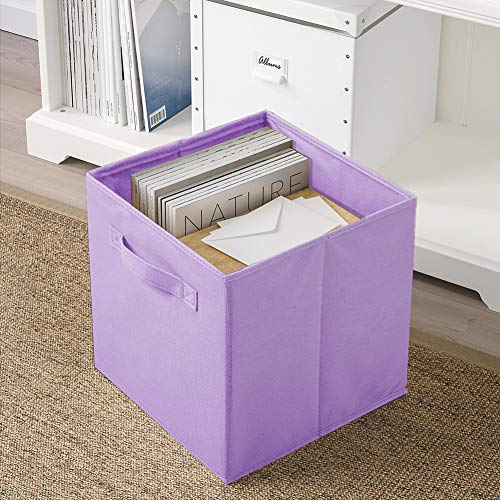 PowerKing Collapsible Storage Cubes with Handles, Fabric Foldable Bins for Closet Shelves, Durable Organization Storage Bins, 10.5'' x 11'' x 10.5'' (6 Colors, 6Pack) - Image 3