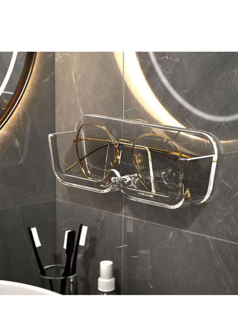 3Pcs Sunglasses Organizer Wall Mounted Sunglasses Holder Clear Acrylic Glasses Storage No Drilling Space Saving Eyeglasses Glasses Holder for Office Bedroom  - Image 2