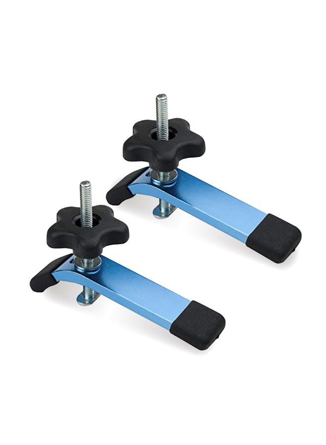 POWERTEC 71168V T-Track Hold Down Clamp, 5-1/2" L x 1-1/8" W, 2 Pack, T Track Clamps for Woodworking - Image 1