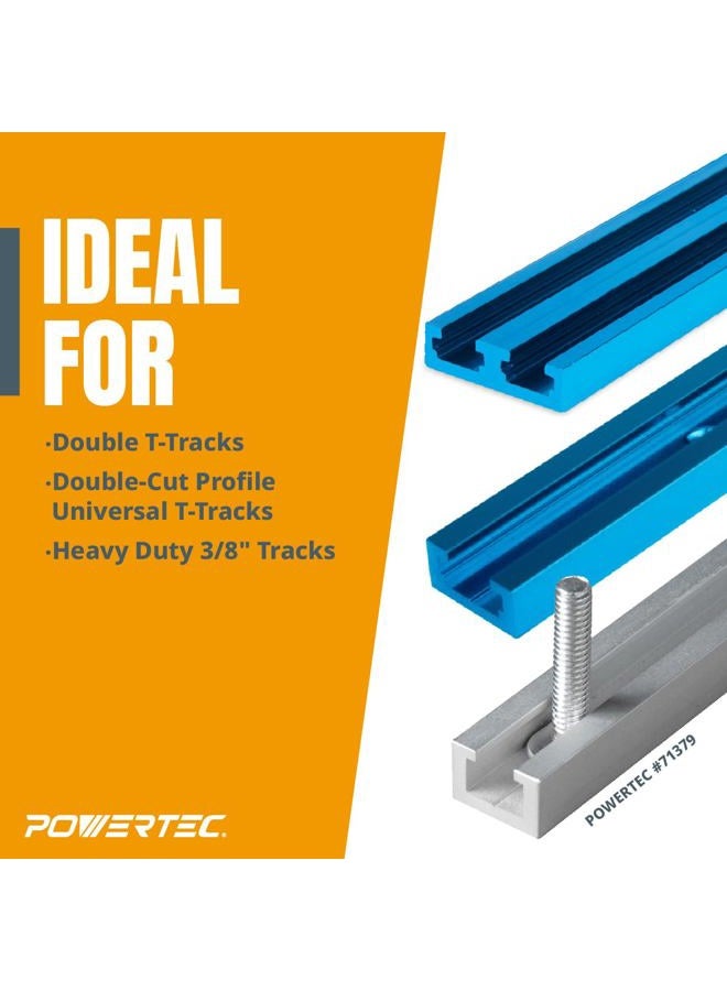 POWERTEC 71168V T-Track Hold Down Clamp, 5-1/2" L x 1-1/8" W, 2 Pack, T Track Clamps for Woodworking - Image 3