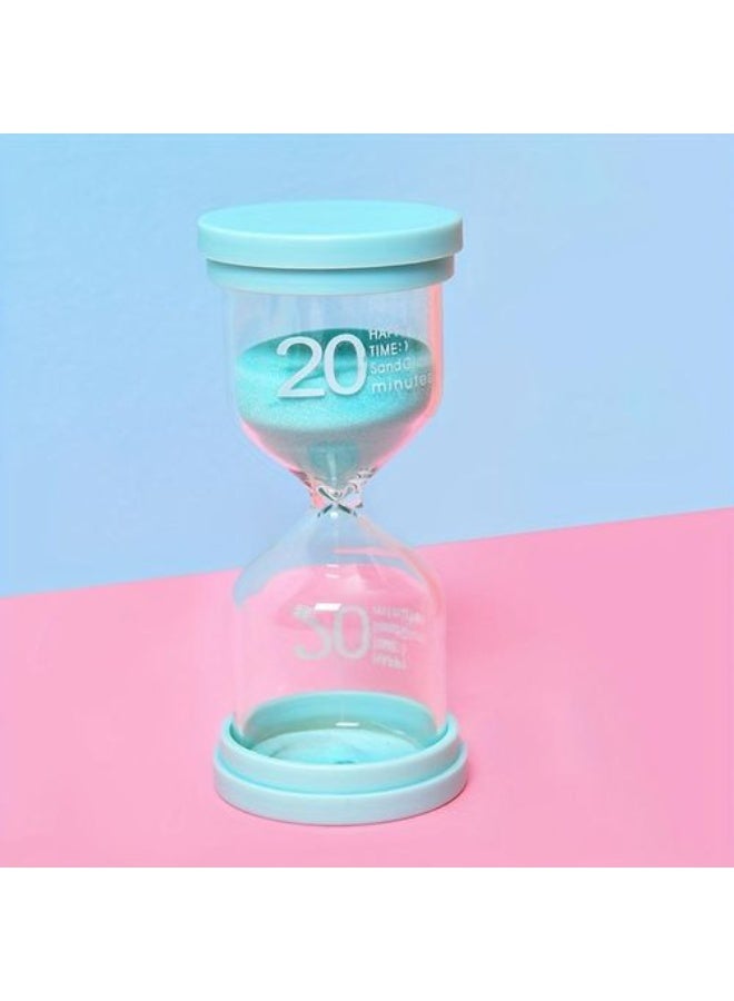 Sand Timer for Room Decoration, Mental Focus, and Precise Time Tracking, Ideal for Coffee Tables, Book Displays, and Festive Events with Random Color Sand Blue (model 1-20 minute)