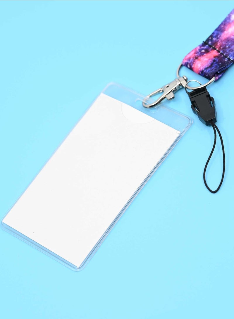 FIS Bag of 1 Fancy Lanyard With Metal Hook Width:2.5CM, Length:90CM  with Transparent Name Badge 62x102 MM Purple Colour -FSNAF1-1 - Image 2