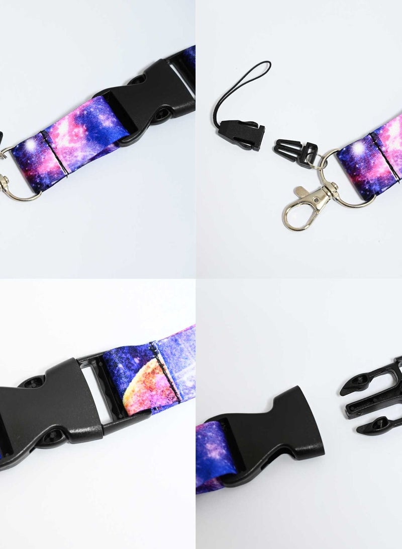 FIS Bag of 1 Fancy Lanyard With Metal Hook Width:2.5CM, Length:90CM  with Transparent Name Badge 62x102 MM Purple Colour -FSNAF1-1 - Image 4
