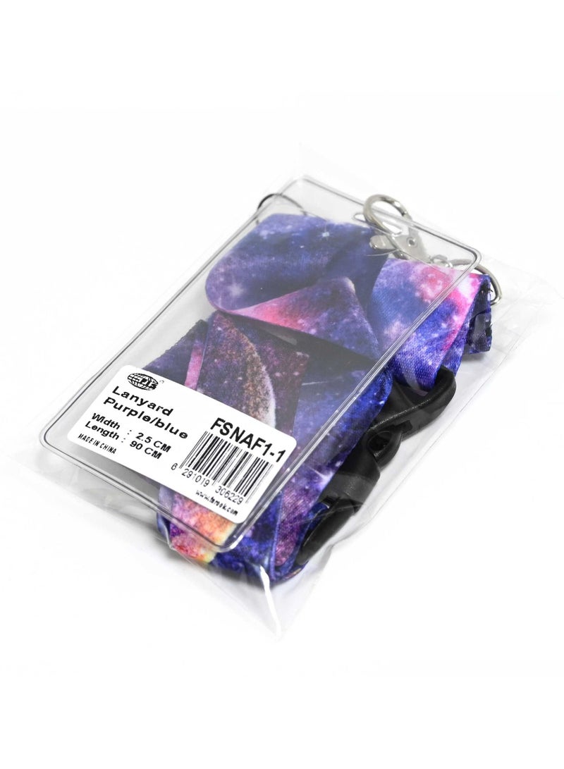 FIS Bag of 1 Fancy Lanyard With Metal Hook Width:2.5CM, Length:90CM  with Transparent Name Badge 62x102 MM Purple Colour -FSNAF1-1 - Image 5