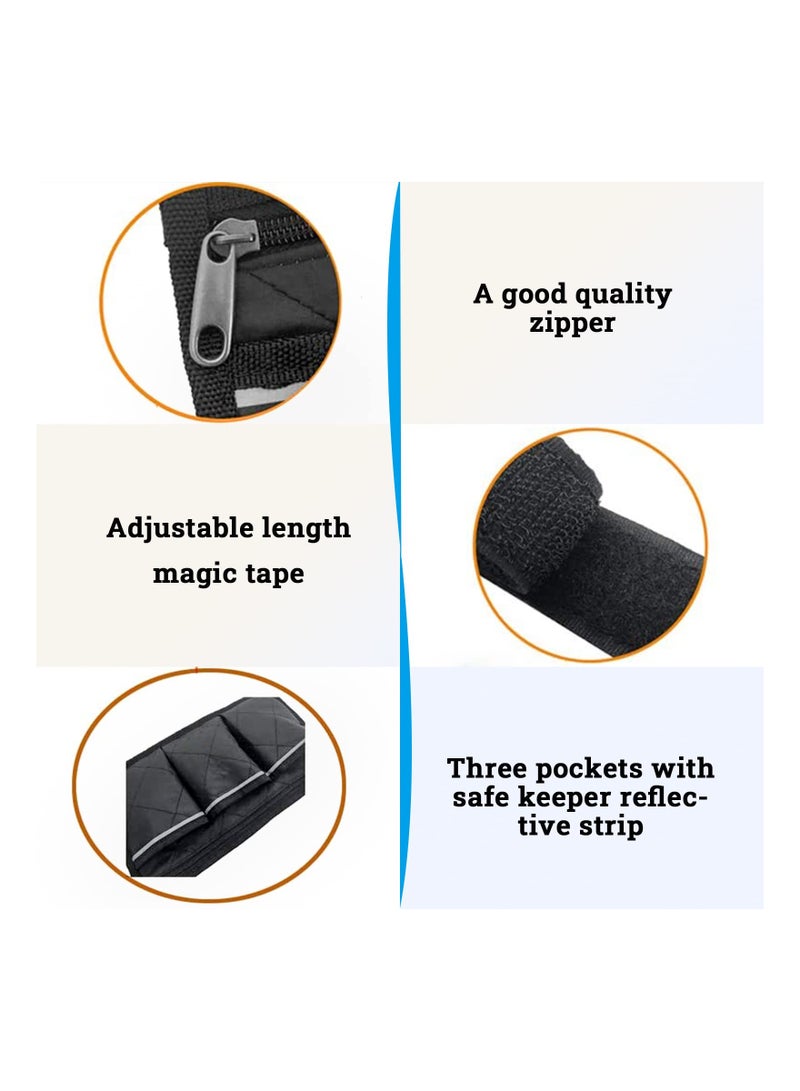 SYOSI Wheelchair Bag with Pockets, Universal Waterproof Armrest Side Bag for Home, Outdoor, Baby Cart, Black - Image 5