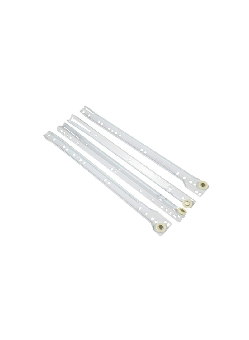 Bottom Mounted Heavy Drawer Slides - White - 14 inch - 4 Pieces - Image 1