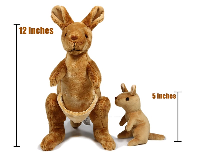Ice King Bear Kangaroo Stuffed Animal with Removable Joey Plush Toy,12 Inches - Image 3