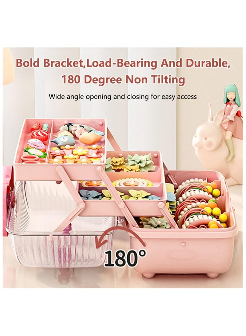 Jewelry Box for Girls Cosmetics Storage Box Hair Accessories Organizer Box Cosmetics Storage Box with Lid  - Image 2