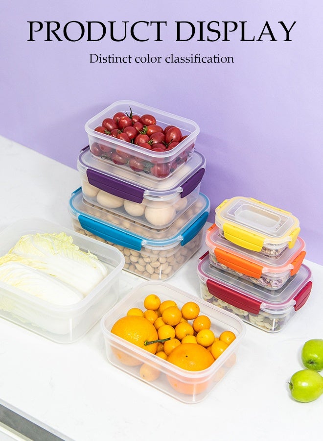 DUNISO 5Pcs Food Storage Containers Airtight Stackable Food Prep Containers Sets with Lids Lunch Containers Lunch Boxes with Snap-Lock Lids Microwave Freezer Safe Reusable Fridge Storage Boxes Microwave, Freezer and Dishwasher Safe - Image 2