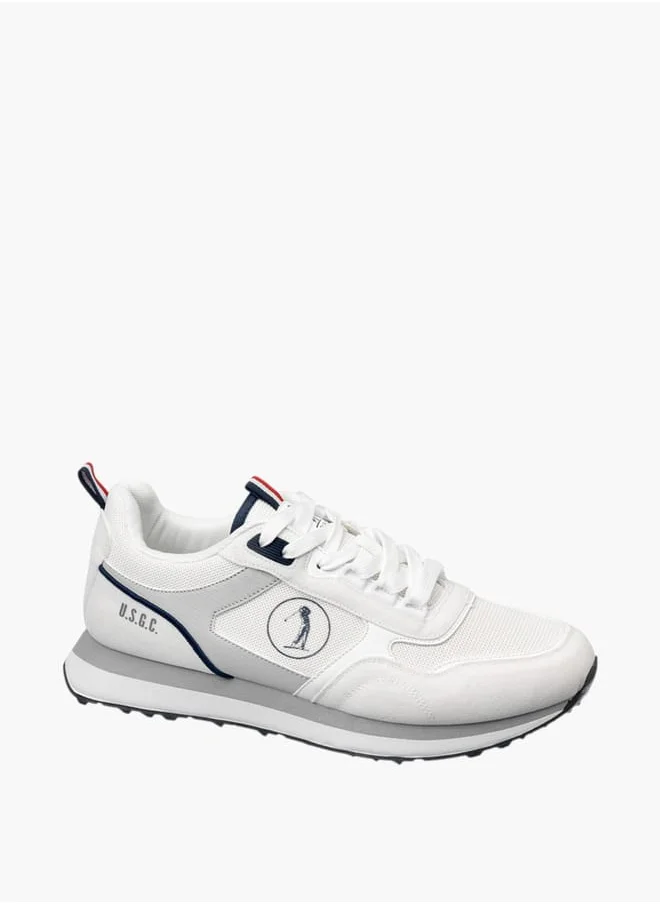 يو اس بولو اسن Men's Logo Detail Sneakers With Lace-Up Closure