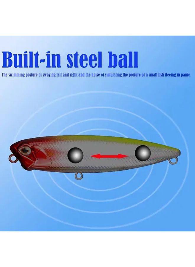 Tiger Skin Green Micro Pencil Fishing Lure 5.5g Floating Bait for Perch Catfish Freshwater - Image 3