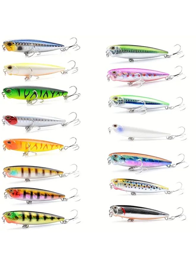 Tiger Skin Green Micro Pencil Fishing Lure 5.5g Floating Bait for Perch Catfish Freshwater - Image 5