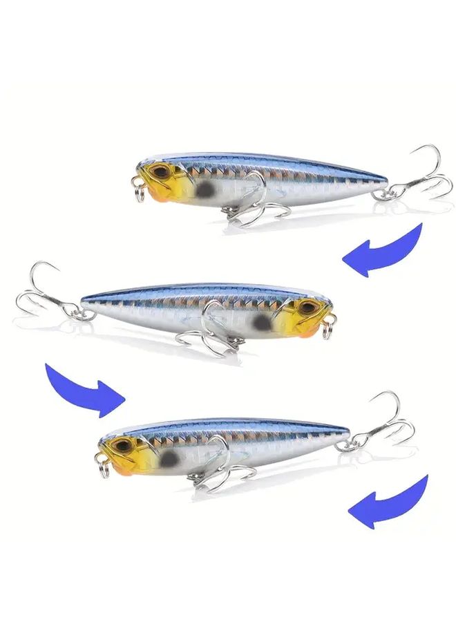 Tiger Skin Green Micro Pencil Fishing Lure 5.5g Floating Bait for Perch Catfish Freshwater - Image 2